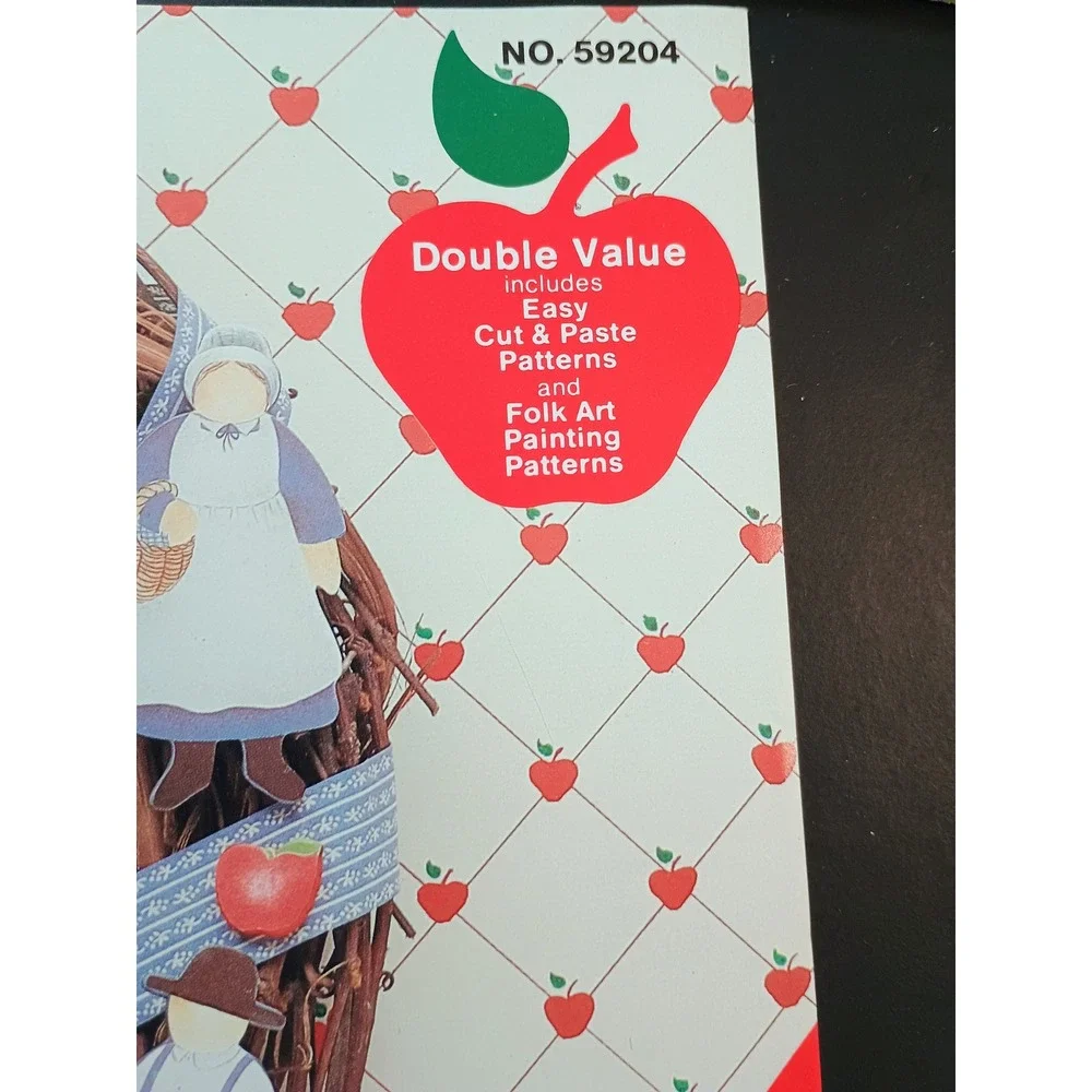 Plaid Apple Bits‎ Wood Cut Outs Paste Patterns Craft Kit No 59204 Amish Country